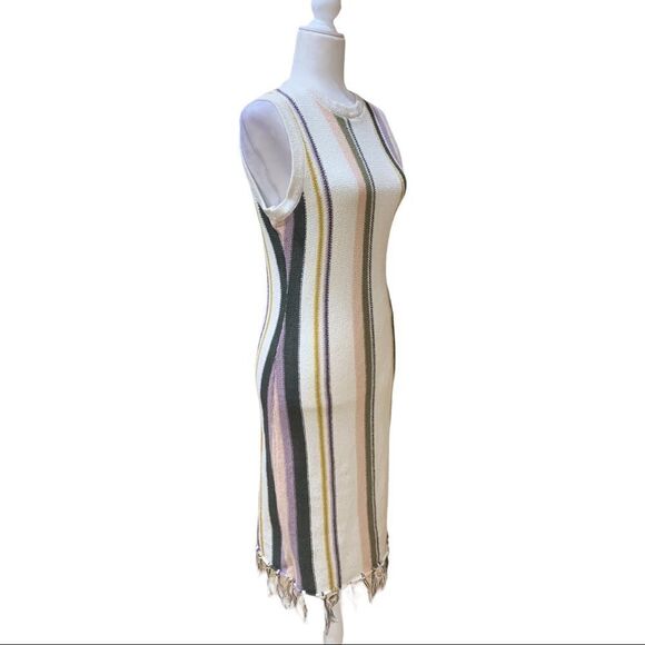 NWT Cupcakes & Cashmere Dress woven fringe hem sleeveless - Picture 6 of 14